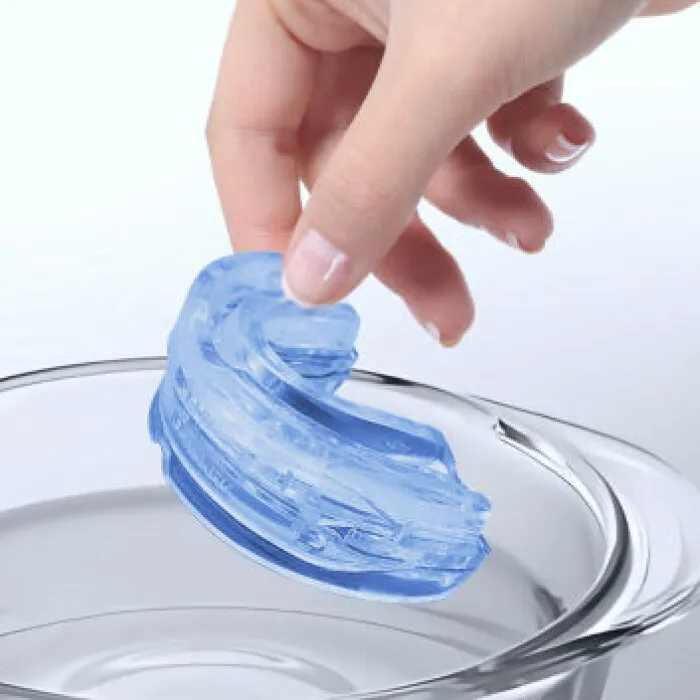 Preparing SleepZee anti-snoring mouthpiece